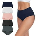 thumbnail image 1 of wcjm Dark Blue Women's Pure Cotton Women's Underwear Pure Cotton Plus Size Underwear Women's High Waist Underwear 5PC Underwear, 1 of 9