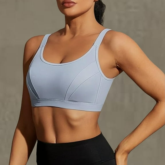 wcjm Grey Running Absorbing And Comfortable Sports Bra For Women Anti Glare And Non Ring Gathering Thin Anti Sagging And Bra