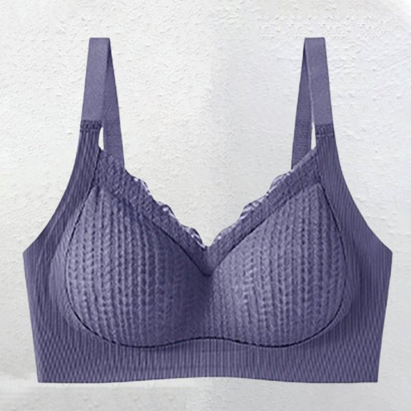 wcjm Purple Underwear For Women No Rings Small Breasts That Gather To Look Larger Upper Support To Sagging Soft Support To In The Breasts Bra Cover