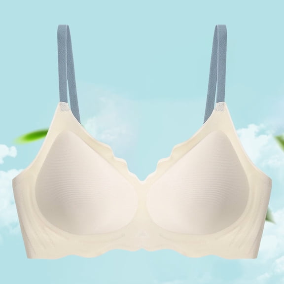 wcjm White Bras For Women No Underwire Wireless Bra Support Full Coverage Bralette Comfort Everyday Sports Bra