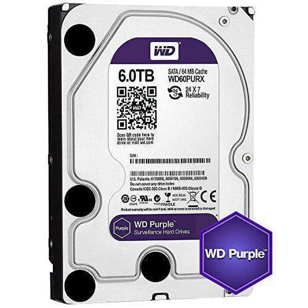 wd 6tb hdd purple surveillance oem internal hard drive wd60purx