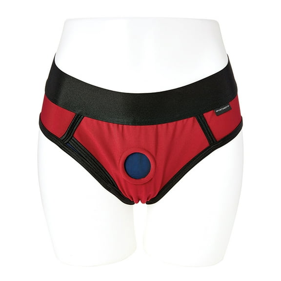 (wd) Sportsheets Em.ex. Contou 2x Scarlet/navy Harness