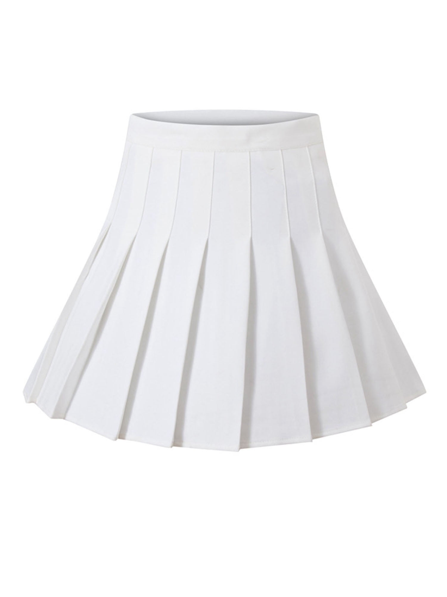 100% Cotton Plain Kids Girls White Pleated Skirt at best price in Noida