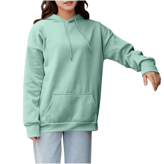 wdsxpo Hoodies for Women Oversized Long Sleeve Plus Size Pullover Hoodie Trendy Drawstring Hooded Sweatshirt Fall Fashion Tops