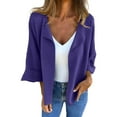 thumbnail image 1 of wdsxpo Jackets for Women Cardigans Lightweight Jacket Casual Long Sleeve Lapel Coat Solid Color Open Front Oversized Jackets, 1 of 6