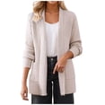 thumbnail image 1 of wdsxpo Jackets for Women Plus Size Crochet Cardigan Boho Jackets Trendy Lightweight Oversized Fall Open Front Knitted Sweater Coat, 1 of 5