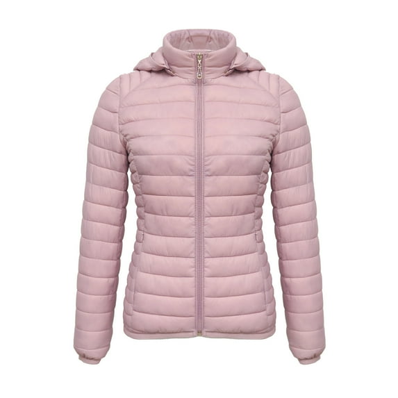 wdsxpo Quilted Jackets for Women Cropped Down Jacket Full Zip Puffer Jacket With Hooded Fashion Winter Lightweight Outerwear Coat