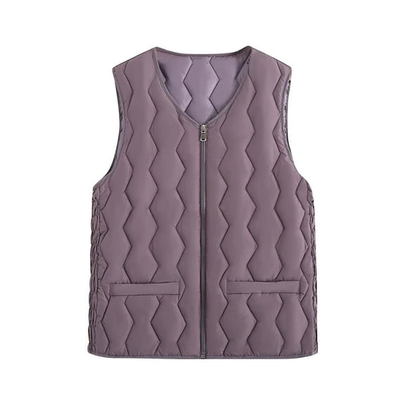 wdsxpo Quilted Puffer Vest Women lightweight Fall Spring Jacket Zip Up Padded Gilet Jackets Warm Sleeveless Outerwear Jackets