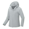 thumbnail image 1 of wdsxpo Rain Jacket Women Lightweight Waterproof Sun Protection Full Zip Raincoat Windbreaker Quick Dry Hiking Outdoor Travel Jacket, 1 of 6