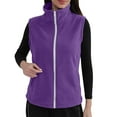 thumbnail image 1 of wdsxpo Women Jackets Full Zip Up Fleece Vest Lightweight Warm Coat Outerwear Sleeveless Jacket Fall Winter Soft Vest with Pockets, 1 of 8