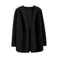thumbnail image 1 of wdsxpo Womens Jacket Trendy Hooded Knit Cardigan Casual Long Sleeve Loose Fit Fall Open Front Knitted Sweater Coat with Pocket, 1 of 6