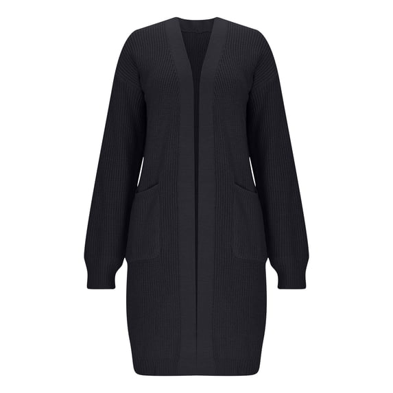 wdsxpo Womens Long Cardigan Sweaters Open Front Oversized Coat with Pocket for Women Going Out Fall Winter Knit Design Coats
