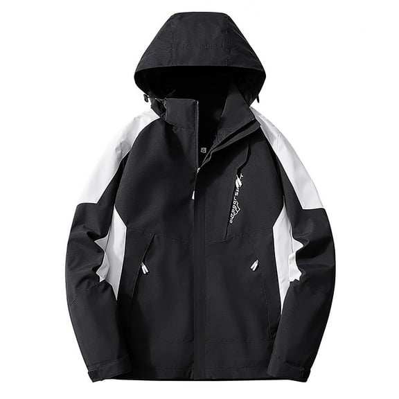 wdsxpo Womens Rain Jacket Zip Up Waterproof Windproof Hooded Rain Coats Trendy Windbreaker Lightweight Hiking Jacket Plus Size