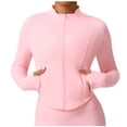 thumbnail image 1 of wdsxpo Womens Zip Up Workout Jackets Lightweight Athletic Slim Fit Track Jacket Quick Qry Gym Sweat Jackets with Thumb Holes, 1 of 8