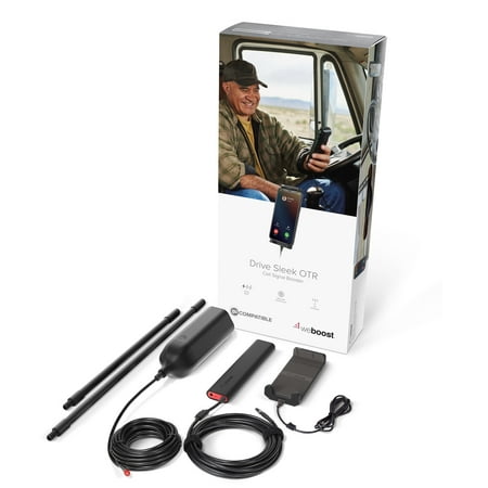 weBoost Drive Sleek OTR, Cell Signal Booster Kit for Trucks, Boosts 4G LTE & 5G for All U.S. Carriers (Model 470235)