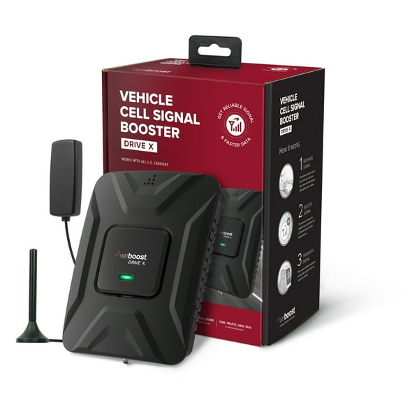 weBoost Drive X, Vehicle Cell Phone Signal Booster, Boosts 5G & 4G LTE for All U.S. Carriers - Verizon, AT&T, T-Mobile (Model 475021)