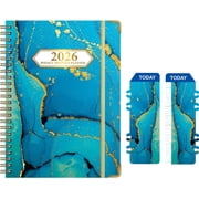 weVSwe 2026.7-2027.6 Daily Planner - 6.2 x 8.5 Inch Weekly and Monthly Organizer, Hardcover Agenda with Monthly Tabs, Notes, and Contact Pages for Women