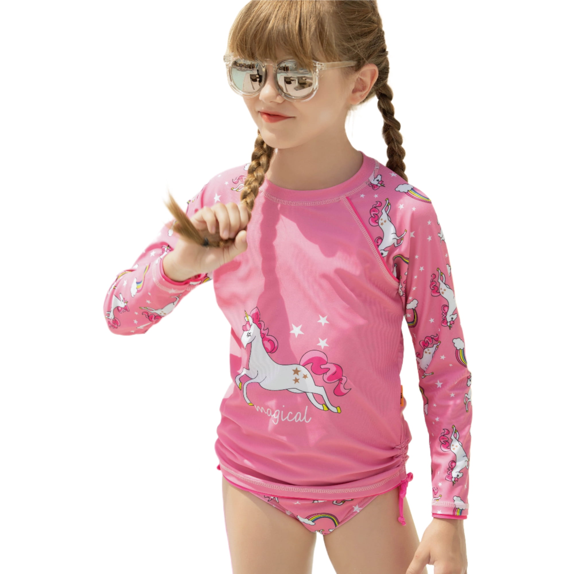 Costume Da Bagno Bambini WeVSwe UPF 50+ - Rash Guard Maniche Lunghe Con Cerniera - Foto 8