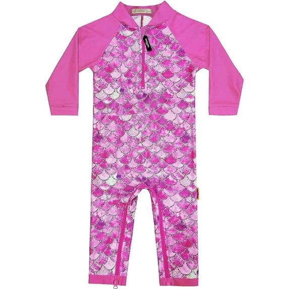 weVSwe Toddle Girls Swimsuits 0-3Years - UPF 50+ Sun Protection Baby Rash Guard Swimswear