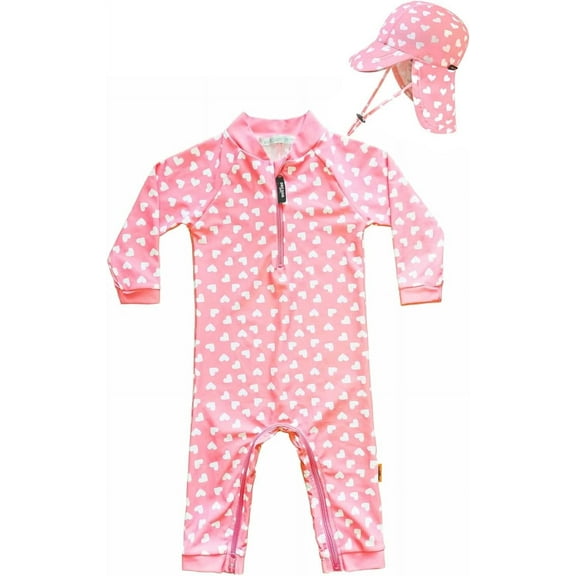 weVSwe Toddle Girls Swimsuits 0-3Years - UPF 50 Sun Protection Baby Rash Guard Swimswear