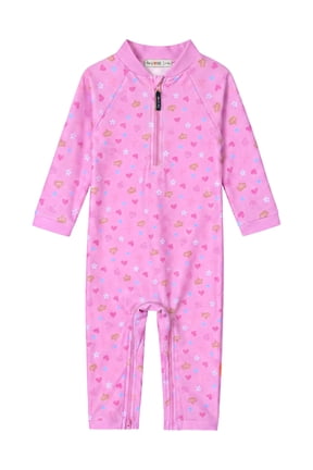 Toddle Girls Swimsuits 0-3Years - UPF 50+ Sun Protection Baby Rash Guard Swimswear