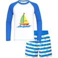 thumbnail image 1 of weVSwe Boys Rashguard and Swim Trunks Set -UPF 50+ Swimwear 2-10 T, 1 of 7