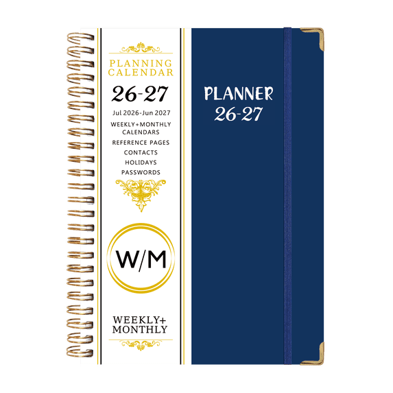 weVSwe Daily Planner 2026.7-2027.6, 6.2 x 8.5 Inch Weekly & Monthly Organizer, Hardcover Agenda with Tabs & Notes