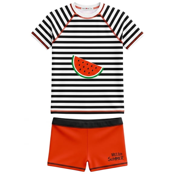 weVSwe Girls Rash Guard Swimsuit Rare Hem Cuffs Bathing Suit UPF 50+ Protection 2-10 T