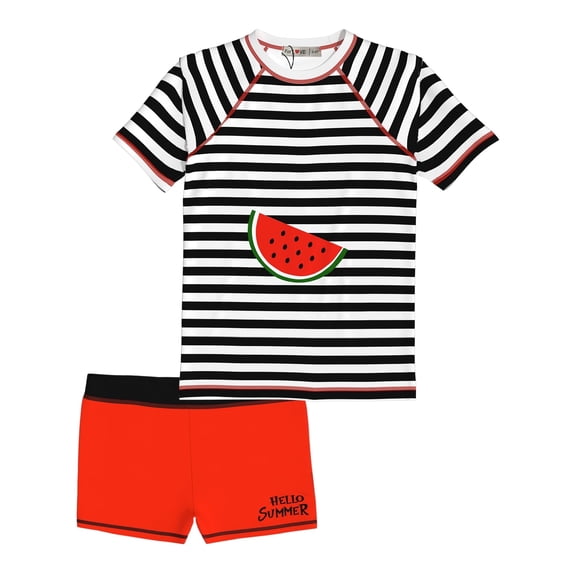 weVSwe Girls Rash Guard Swimsuit Rare Hem Cuffs Bathing Suit UPF 50  Protection 2-10 T