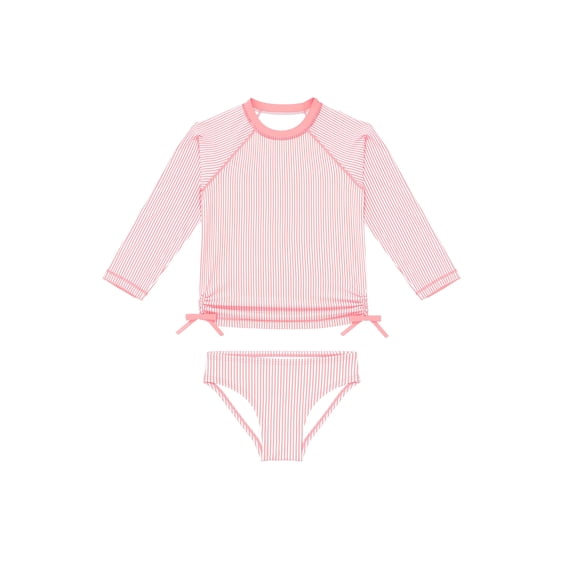 weVSwe Girls Rash Guard Swimsuit Rare Hem Cuffs Bathing Suit UPF 50  Protection