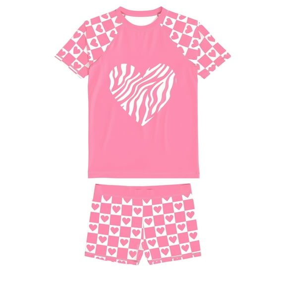 weVSwe Girls Rash Guard Swimsuit Rare Hem Cuffs Bathing Suit UPF 50+ Protection