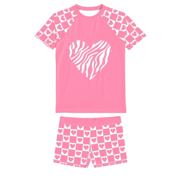 weVSwe Girls Rash Guard Swimsuit Rare Hem Cuffs Bathing Suit UPF 50 Protection