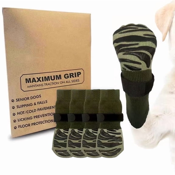 weVSwe Non-Slip Dog Socks for All Dog Sizes – Adjustable Straps, Maximum Grip, Hot Pavement Protection, Licking Prevention