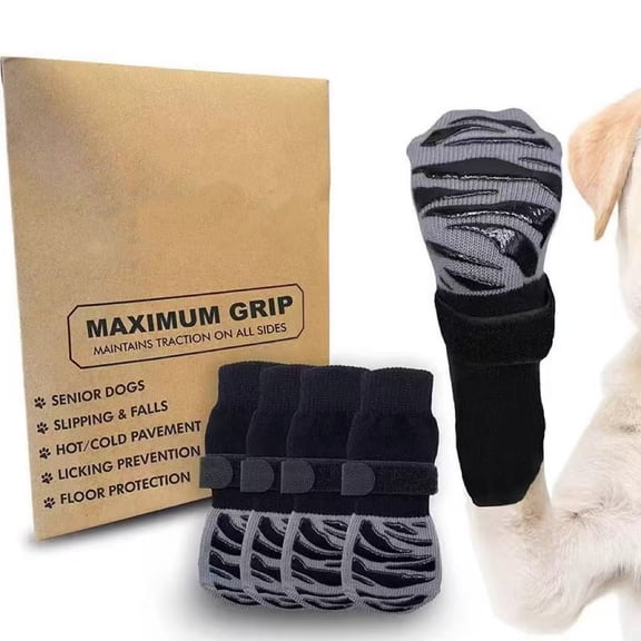 weVSwe Non-Slip Dog Socks for All Dog Sizes – Adjustable Straps, Maximum Grip, Hot Pavement Protection, Licking Prevention