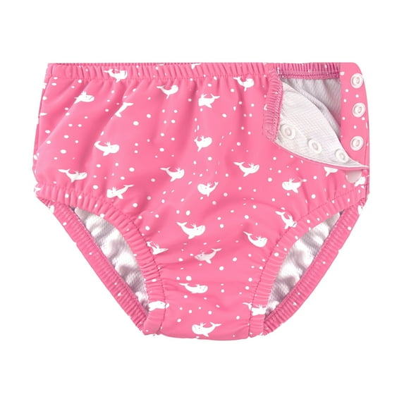 weVSwe Reusable Toddler Swim Diaper with Snap Closure, UPF 50+ Sun Protection, Breathable Mesh Layer, Leak-Free Design - Elegant Pattern (0-24 Months)