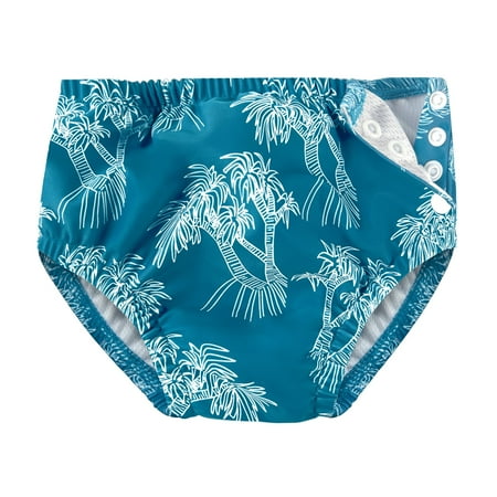 weVSwe Reusable Toddler Swim Diaper with Snap Closure, UPF 50+ Sun Protection, Breathable Mesh Layer, Leak-Free Design - Elegant Pattern (0-24 Months)