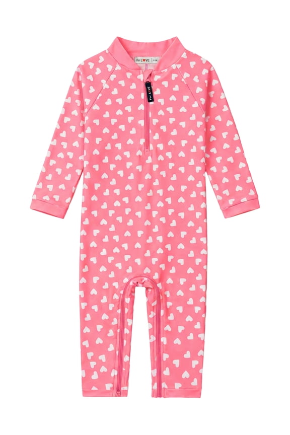 Toddle Girls Swimsuits 0-3Years - UPF 50+ Sun Protection Baby Rash Guard Swimswear