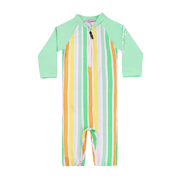 weVSwe Toddler Swimwear, 0-3 Years, UPF 50  Sun Protection, Zipper Closure, Ocean Scale Pattern, Ideal for Swimming & Beach Activities