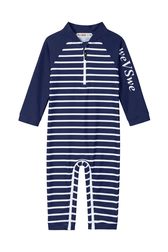 Toddler Boy Swimsuit 0-3Years -UPF 50+ Rash Guard Baby Swimsuit with Crotch Zipper kids swimsuits