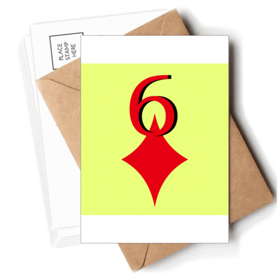 wealth 6 poker Postcards Envelopes Blank Note Cards Mailing