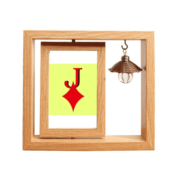 wealth jack j poker Wooden Rotating Picture Photo Frame 4x6