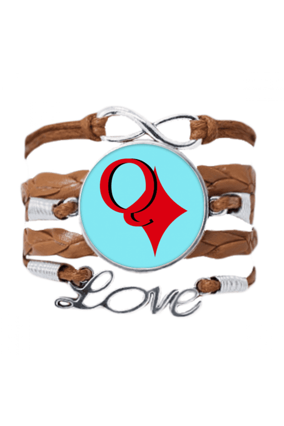 wealth queen q poker bracelet chain ornament wristband