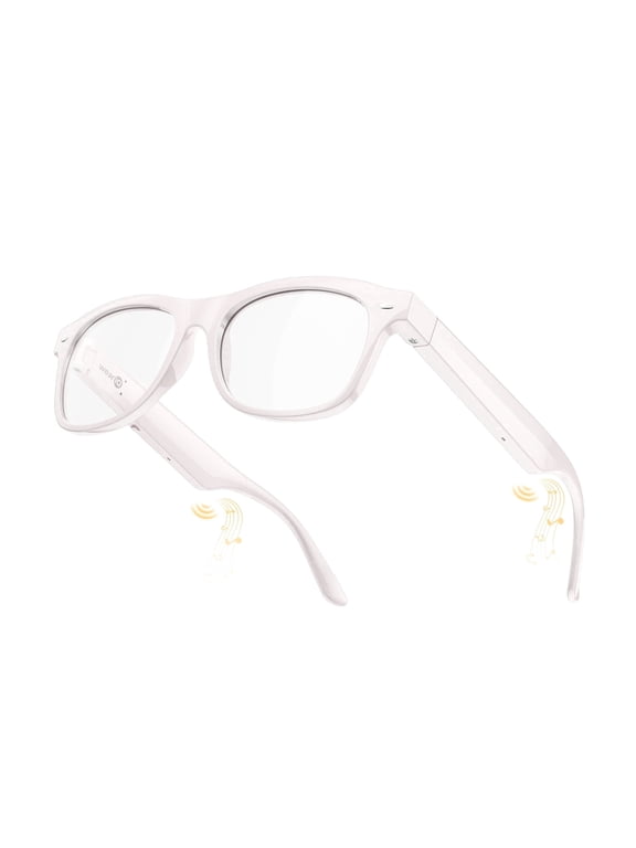 Smart Audio Glasses- Fashion Pink Polarized Lens, 10H Playtime with Touch Control & Open-Ear Bluetooth Sunglasses, IPX4 Water Resistant for Driving Cycling