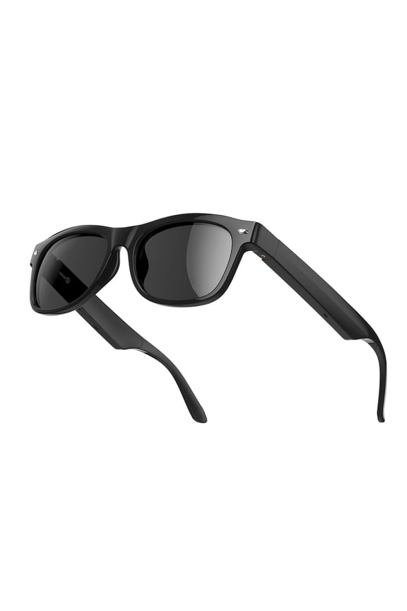 Smart Audio Glasses Large frame Plus Size with Polarized HD Lenses, Touch Control Open-Ear Speakers for Music & Calls, 10H Play Time Water Resistance for Outdoor Activities, Idea Gift