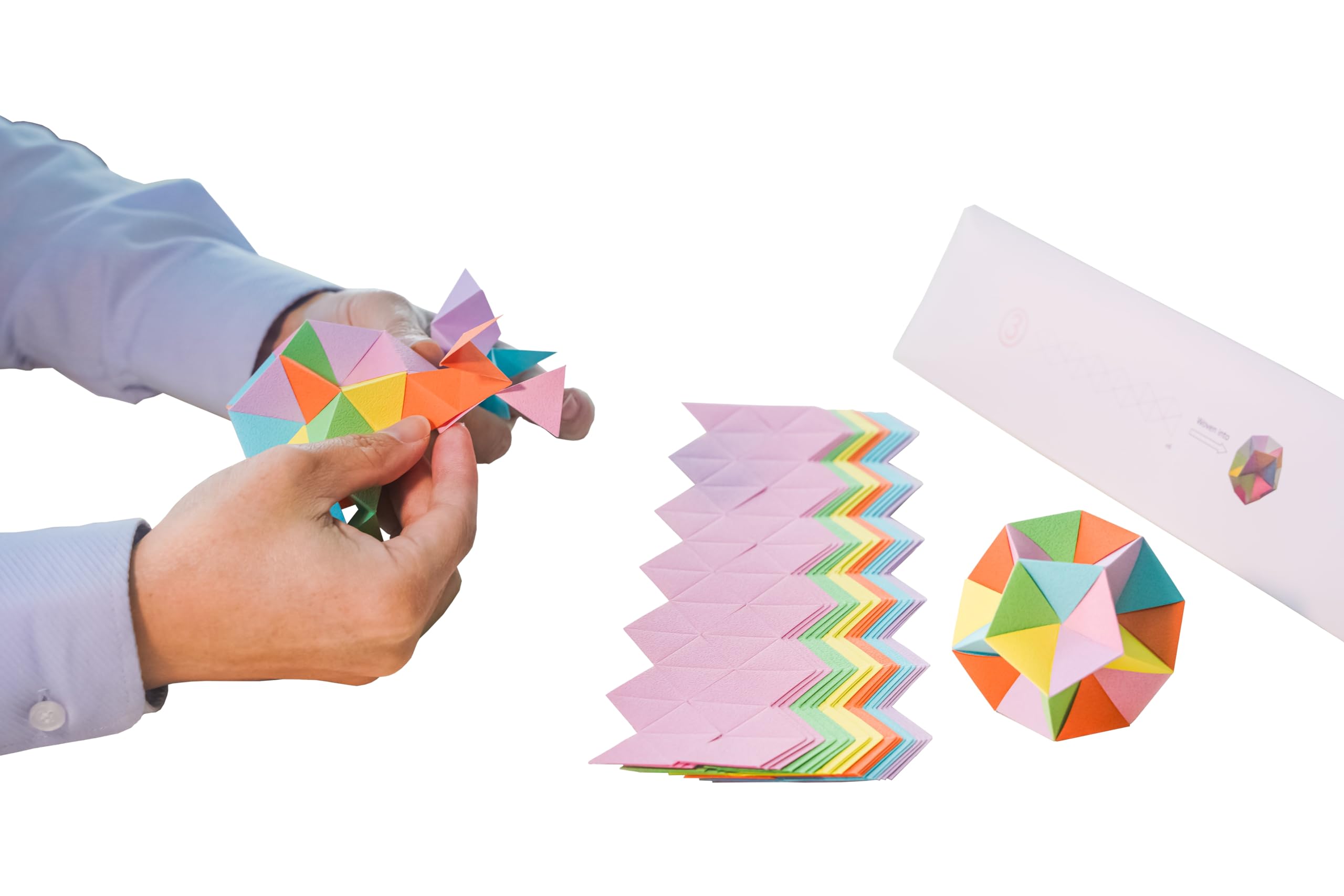 Weaving Polyhedron Model | 3D Polyhedra Display | Artfully Crafted Mathematical Origami (No. 7