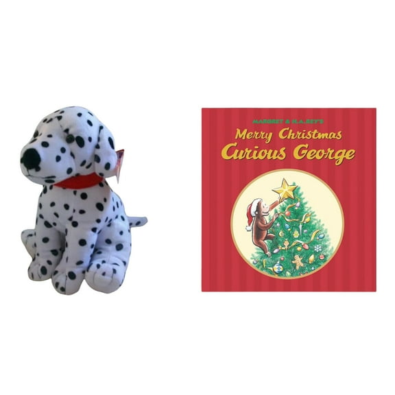wed Dalmatian Dog Curious George & Christmas Book Kohls 12" Plush Stuffed Animal