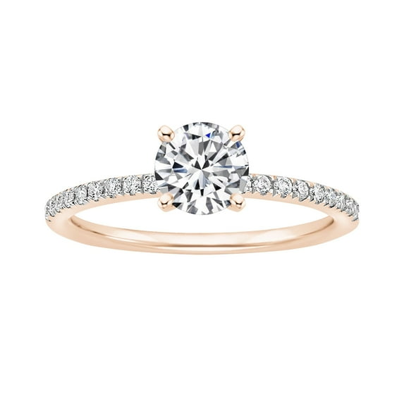 wedding rings for women sterling silver Alloy Moissanite Engagement Ring 925 Sterling Silver with 18K White Gold Plated rhinestone ring Gifts for Women Size 5-11 #02 Rose Gold,11