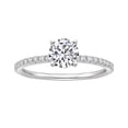 thumbnail image 1 of wedding rings for women sterling silver Alloy Moissanite Engagement Ring 925 Sterling Silver with 18K White Gold Plated rhinestone ring Gifts for Women Size 5-11 #02 White,8, 1 of 7