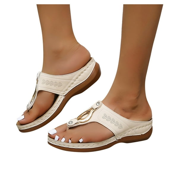 wedges sandals for women Platform Flat Sandals Two Strap Slide Sandals Open Toe