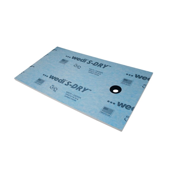wedi S-DRY Shower Base, 38" x 64" Offset - US9176002